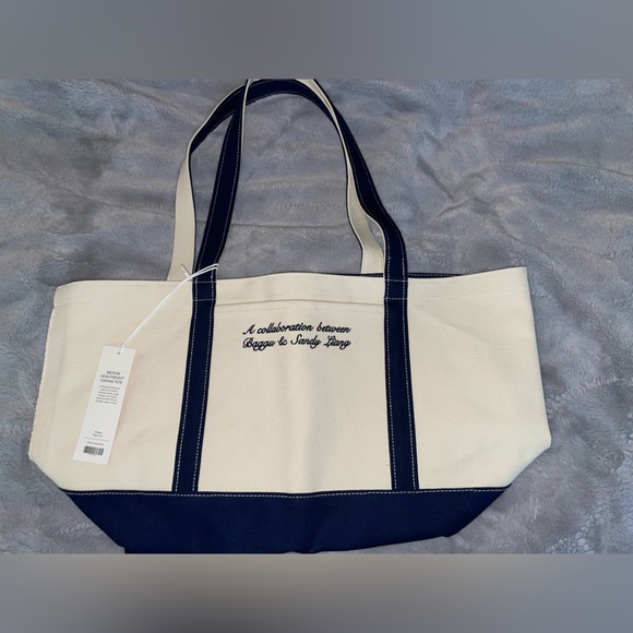 BAGGU X Sandy Liang MEDIUM Heavyweight Canvas Tote Bag In Navy - Picture 5 of 12